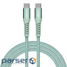 Магнітний кабель живлення та синхронізації Verbatim 100 Вт /USB-C-USB-C /120 см-зелений (31855)