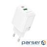 Зарядний пристрій BOROFONE BN27 Fuente 1xUSB-C PD20W + 1xUSB QC3.0 White (6941991120268)