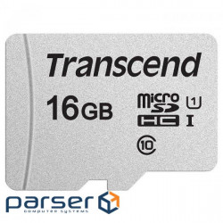 Карта пам'яті TRANSCEND microSDHC 300S 16GB UHS-I Class 10 + SD-adapter (TS16GUSD300S-A)