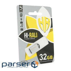 Флеш-накопичувач Hi-Rali Mini Fit, USB 2.0, 32GB, Metal, Blister (Hi-Rali Mini Fit / 32)