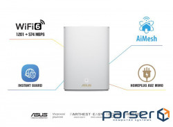 Wi-Fi Mesh System ASUS ZenWiFi AX Hybrid XP4 (XP4 (1-PK) White)