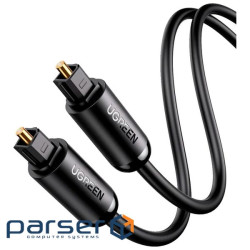 Кабель мультимедійний Optical Toslink 3.0m AV122 black Ugreen (70893)