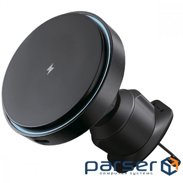 Автотримач з бездротовою зарядкою Proove Light Circle 15W black (WHLC15010001)