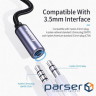 Перехідник USB-C M to 3.5mm F 0.12m gray Essager (EZJE01-0G)