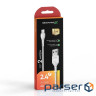 Дата кабель USB 2.0 AM to USB-C 2.0m 2.4A white Grand-X (PC-02W)