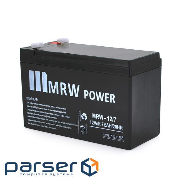 Акумуляторна батарея Mervesan MRW-12 / 7L 12 V 7Ah ( 150 x 65 x 95 (100) ) BLACK ( (MRV-12 / 7LIGHT)