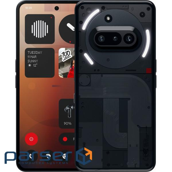 Смартфон Nothing Phone (3a) 6.77 12/256ГБ, 2SIM, 5000мА год, чорний (920021K)
