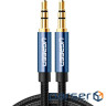 Кабель мультимедійний 3.5mm M to 3.5mm M 0.5m 90 corner AV112 blue Ugreen (60178)