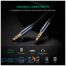 Кабель мультимедійний 3.5mm M to 3.5mm M 0.5m 90 corner AV112 blue Ugreen (60178)