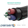 Кабель мультимедійний 3.5mm M to 3.5mm M 0.5m 90 corner AV112 blue Ugreen (60178)