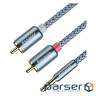 Кабель мультимедійний 3.5mm M to 2xRCA M 3.0m Essager (EYPZJ-MYC0G)