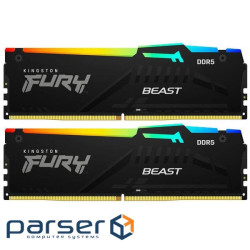 Модуль пам'яті KINGSTON FURY Beast RGB EXPO DDR5 5600MHz 64GB Kit 2x32GB Black (KF556C36BBE2AK2-64)