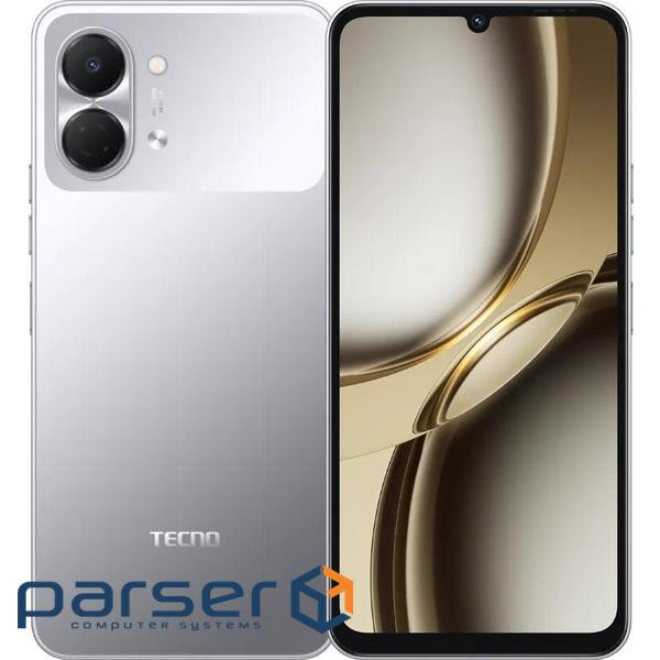 Смартфон Tecno Spark Go 3 (KN3) 4/128GB Titanium Grey (4894947105296), 6.75" (1600х720) IPS / Unisoc