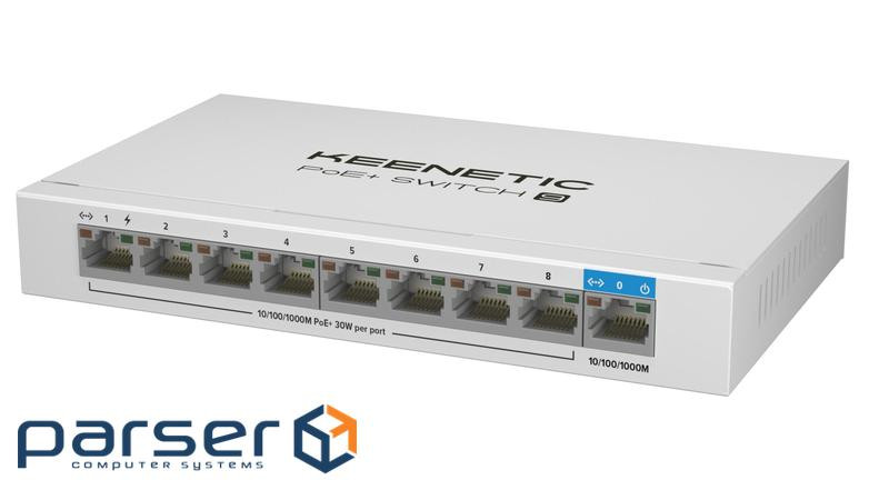 9-портовий гігабітний комутатор з 8 портами PoE+ т а бюджетом потужності 120 Вт KEENETIC K (KN-4710) KEENETIC K (KN-4710