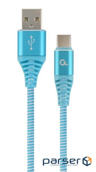 Cablexpert (CC-USB2B-AMCM-2M-VW), USB2.0 - USB Type C, 2m , Blue/White