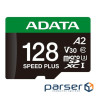Карта пам"яті ADATA 128GB microSD class 10 UHS-I U3 V30 A2 Speed Plus (UD128GUI3V30A2SP-RA1)
