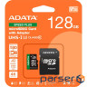 Карта пам"яті ADATA 128GB microSD class 10 UHS-I U3 V30 A2 Speed Plus (UD128GUI3V30A2SP-RA1)