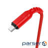 Кабель HOCO X59 USB to Micro 2.4A, 1m, nylon, TPE connectors, Red (6931474744906)