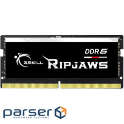Модуль пам'яті G.Skill Ripjaws DDR5-4800 16GB SODIMM CL38-38-38 1.10V (F5-4800S3838A16GX1-RS)