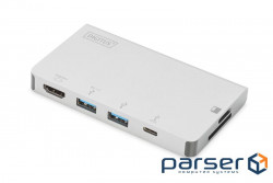 Порт-реплікатор DIGITUS Travel USB-C, 6 Port (DA-70867)
