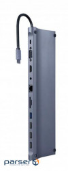 Док-станція Cablexpert USB-C 11-в -1 (A-CM-COMBO11-01)