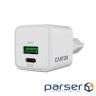 Зарядний пристрій Canyon CU20AC GaN 20W 1xPD 1xQC EU White (CNS-CUW20AC)