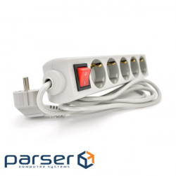 Power strip RITAR G518CU, 220V 10A, 5 outlets, 1.8 m, cross-section 3x0.75mm CU, with (RT-G518-CU_Q50)