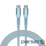 Магнітний кабель живлення та синхронізації Verbatim 100 Вт /USB-C-USB-C /120 см-блакитний (31856)