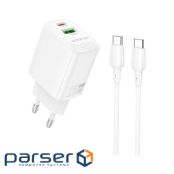 Мережевий зарядний пристрій BOROFONE BN27 Fuente PD20W+QC3.0 charger set (C to C) (E (6941991120282)