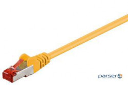 Патч-корд екранований RJ45 SFTP6 3.0m, patch AWG27 D = 6.0mm Gold Protect, жовтий (75.09.5503-1)