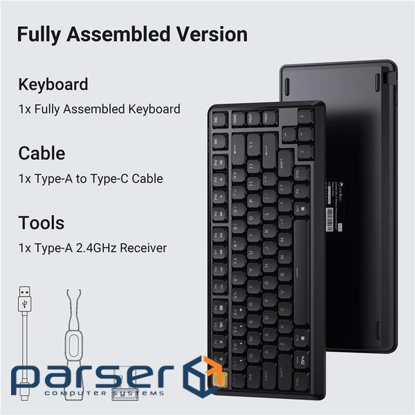 Клавіатура механічна Keychron J1 82Key, K pro Red, WL/BT/USB-A, QMK, Hot-swap, EN/UKR, RG (J1-H1-UA)