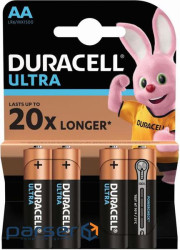 Battery Duracell Ultra Powercheck AA/ LR06 BL 4шт (MX1500 4BL)