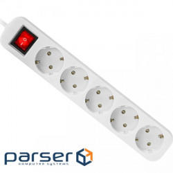 Extension cord DEFENDER S530 White, 5 sockets, 3m (992420)
