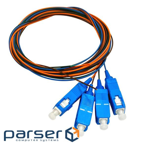 Set of color pigtails SC / UPC 1.5 m, SM, Easy strip, for 4 vol . (Bl,Or,Gn (PG-1.5SC(SM)(ON)E-K4)