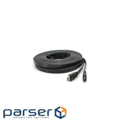 Кабель мультимедійний HDMI M to HDMI M 15.0m V1.4 black Merlion (YT-HDMI(M)/(M)SLIM-15m/06971)
