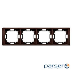 Рамка Neos BASIC 4x, красное дерево (BMRC4/050)