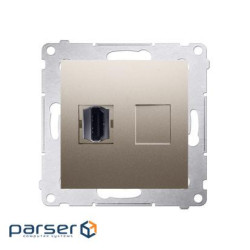 Розетка Premium 1xHDMI, золото (DGHDMI.01/44)