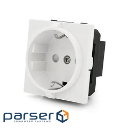 Розетка врізна з заземленням E-08, Input: AC 100-250V 16A, White (E-08 White) E-08, Input: AC 100-250V 16A, White (E-08