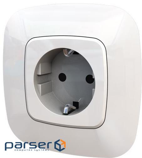 Socket Schuko 16А 250В автоматические клеммы Белый, Valena ALLURE (753721)