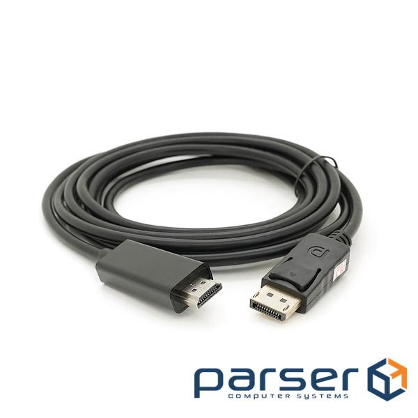 Конвертер Display Port (тато) на HDMI (тато) 3,0m (пакет ) (YT-DP(M) / HDMI(M)-3,0m)