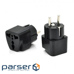 Euro socket adapter TEFAL-tee Black, 20 pieces in a package, price per piece , Q100 (YT-AESTTf/B)