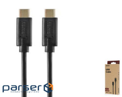 Кабель заряджання/синхронізації Hama USB-С > USB-C, 1,5м ,чорний (00086409) (00086409)