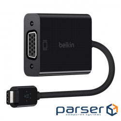 Адаптер Belkin USB-C > VGA, 0.14м, чорний (F2CU037BTBLK)