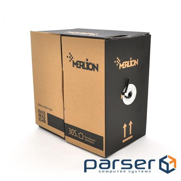 Кабель КВПЕ FTP-cat.6 (4*2*0.54), Merlion, (CCA), для внутр. робіт, 305м, White, (KVPEMLCCA6054305W) , White, (KVPEMLCCA6054305W)