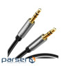 Кабель мультимедійний 3.5mm M to 3.5mm M 0.5m AV119 black Ugreen (10732)