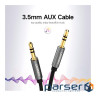 Кабель мультимедійний 3.5mm M to 3.5mm M 0.5m AV119 black Ugreen (10732)