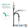 Кабель мультимедійний 3.5mm M to 3.5mm M 0.5m AV119 black Ugreen (10732)