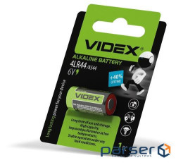 Батарейки LR44, Videx, лужна, 1 шт, 6V, Blister (LR-44 1шт )