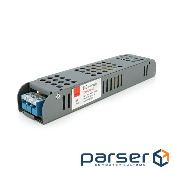 Імпульсний блок живлення 24В 6.25А (150Вт) перфорований SLIM (NRU-24-150) SLIM (NRU-24-150)