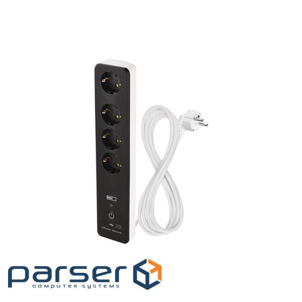 Мережевий подовжувач EMOS P1422SM 2m 4 роз. 1xUSB-A 1xUSB-C Wi-Fi 1,5мм2